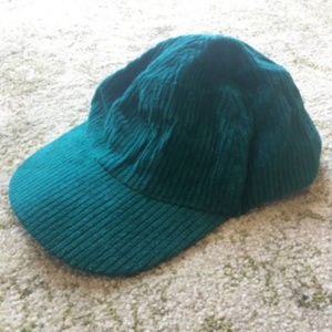 Green Courduroy Baseball Cap